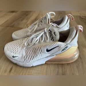 Nike Air Max 270 Cream and Blue Sneakers
